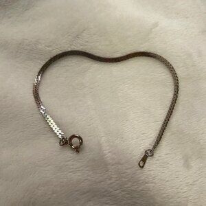 Unisex Herringbone Bracelet 7.75"Marked Korea​